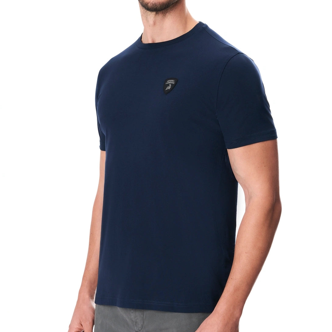 Lamborghini Small Shield Men T-Shirt Navy