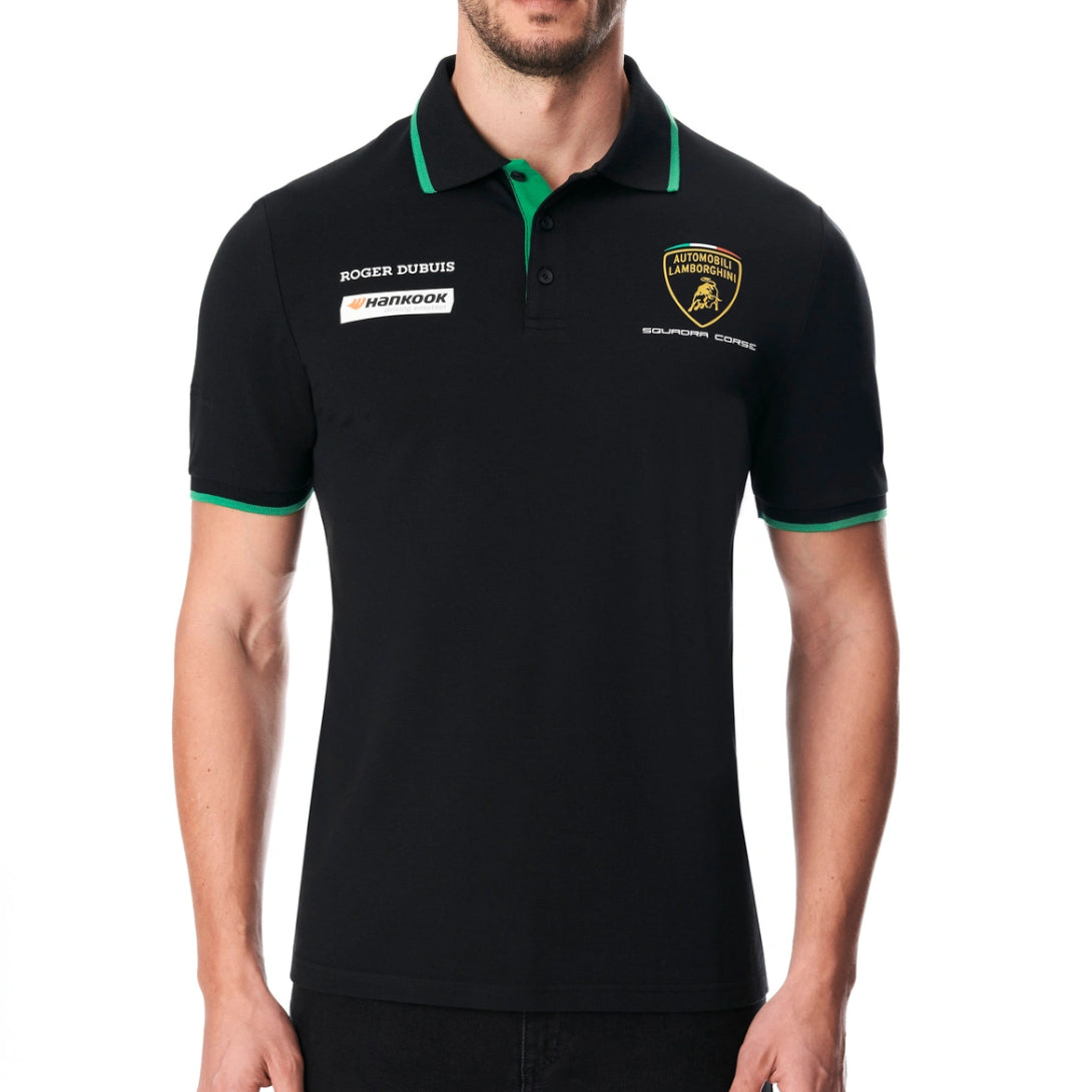 Lamborghini 2023 Squadra Corse Men Polo Black