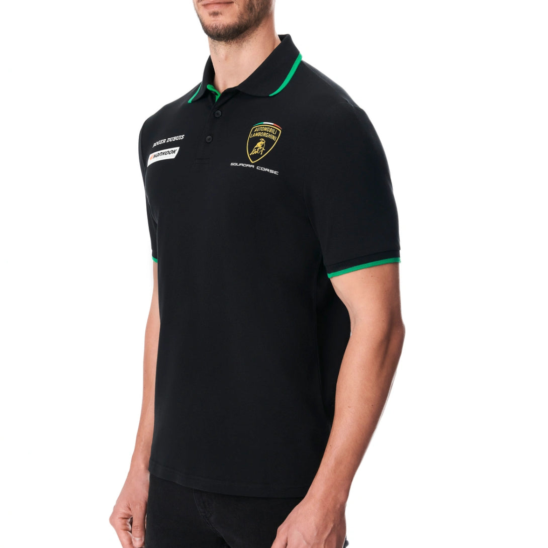 Lamborghini 2023 Squadra Corse Men Polo Black