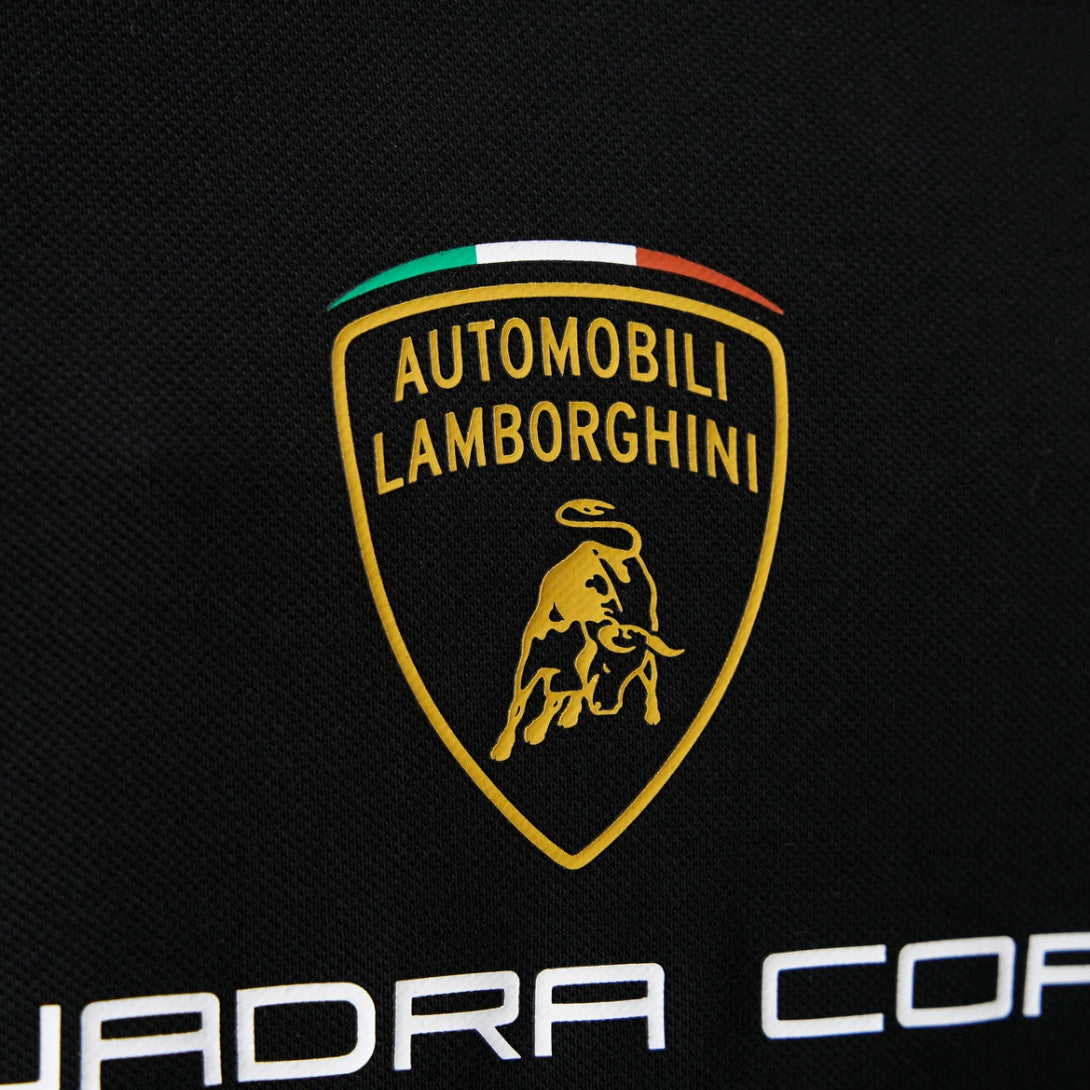 Lamborghini 2023 Squadra Corse Men Polo Black