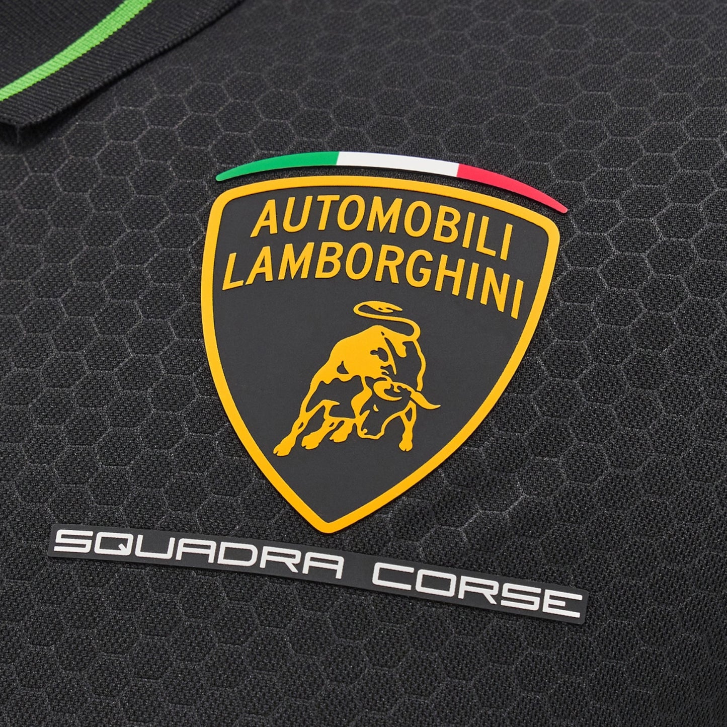 Lamborghini 2024 Squadra Corse Men Polo Black / Green