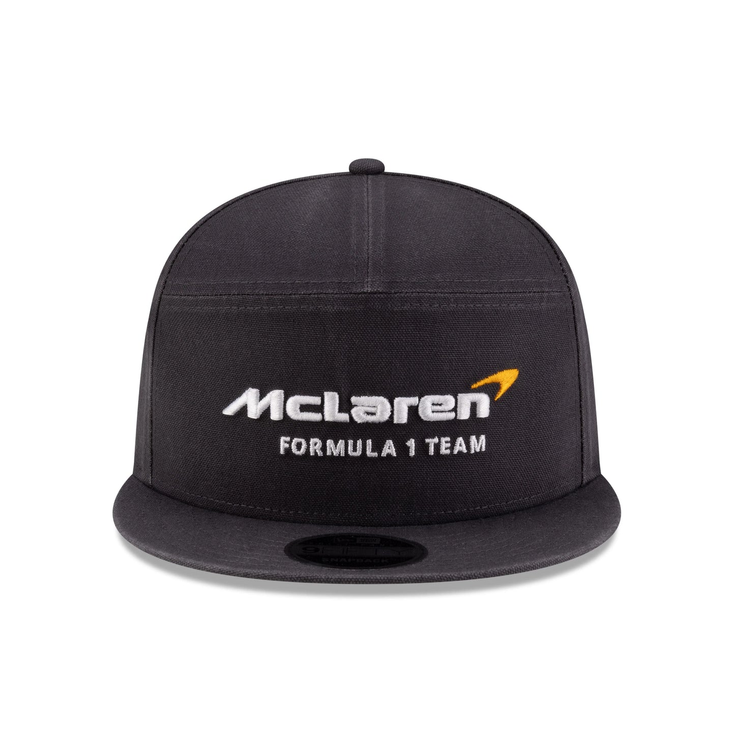 McLaren F1 New Era 9Fifty Split Panel Flat Brim Hat Phantom Gray