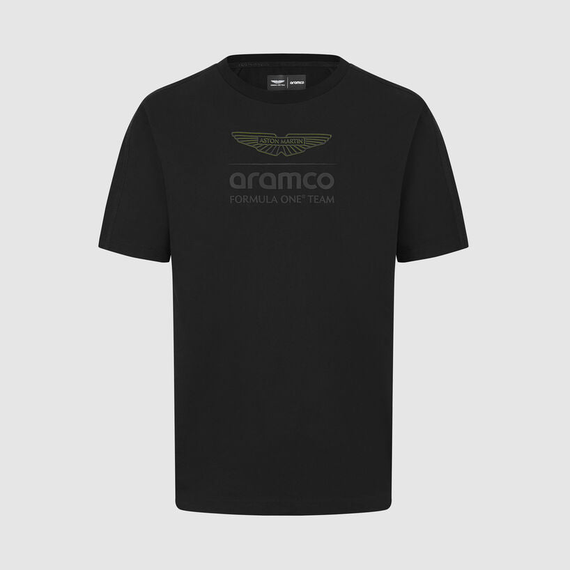 701228841 Aston Martin F1 Team Stealth Logo T-Shirt Tshirt Black Merchandise Merch O'Gara OGara Beverly Hills Aramco Formula 1 F1 One Gift Gifts Ideas Green