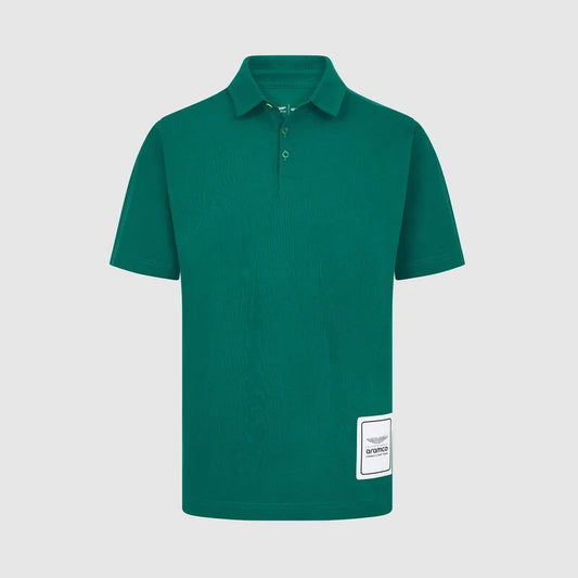 701228838 Aston Martin F1 Team Logo Polo Merchandise Merch O'Gara OGara Beverly Hills Aramco Formula 1 F1 One Gift Gifts Ideas Green