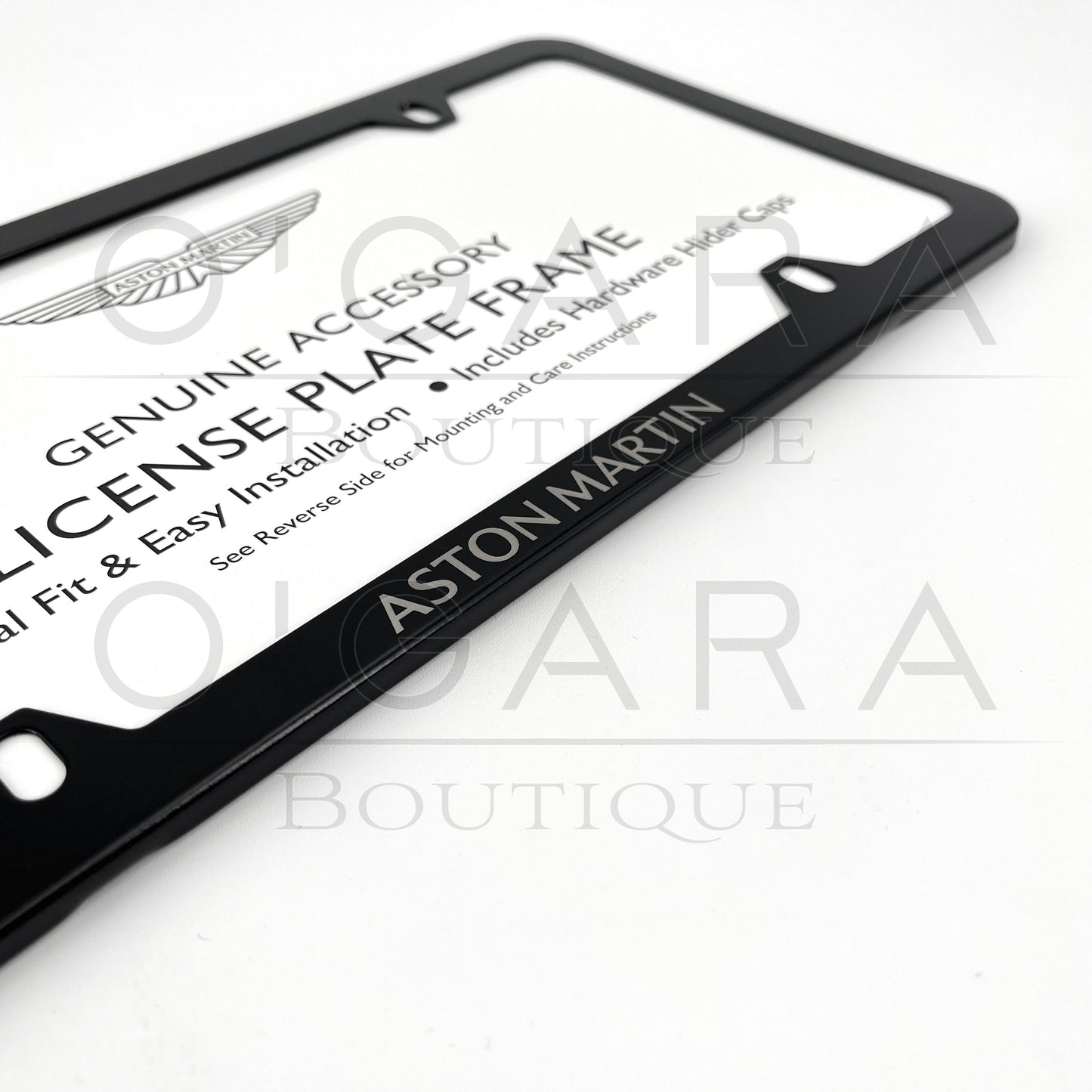 Aston Martin License Plate Frame Black