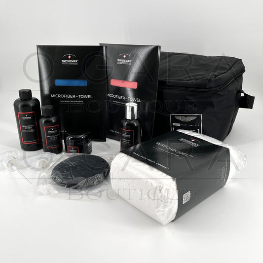 709030 Aston Martin SwissVax Satin Paint Care Kit Wax Protection Kit Car Care Vehicle Accessory Accessories Essential Essentials Travel Maintenance Storage