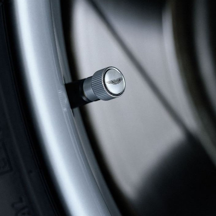 36-28889-PK Aston Martin DBS DB11 DB9 DB7 DB12 Vanquish DBX SUV Valve Stem Caps with Logo OEM Genuine Accessories Accessory Vehicle Supercars Sportscar Car Care Essential Essentials