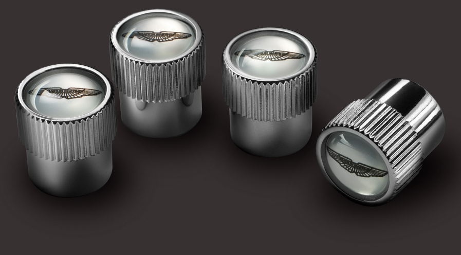 36-28889-PK Aston Martin DBS DB11 DB9 DB7 DB12 Vanquish DBX SUV Valve Stem Caps with Logo OEM Genuine Accessories Accessory Vehicle Supercars Sportscar Car Care Essential Essentials