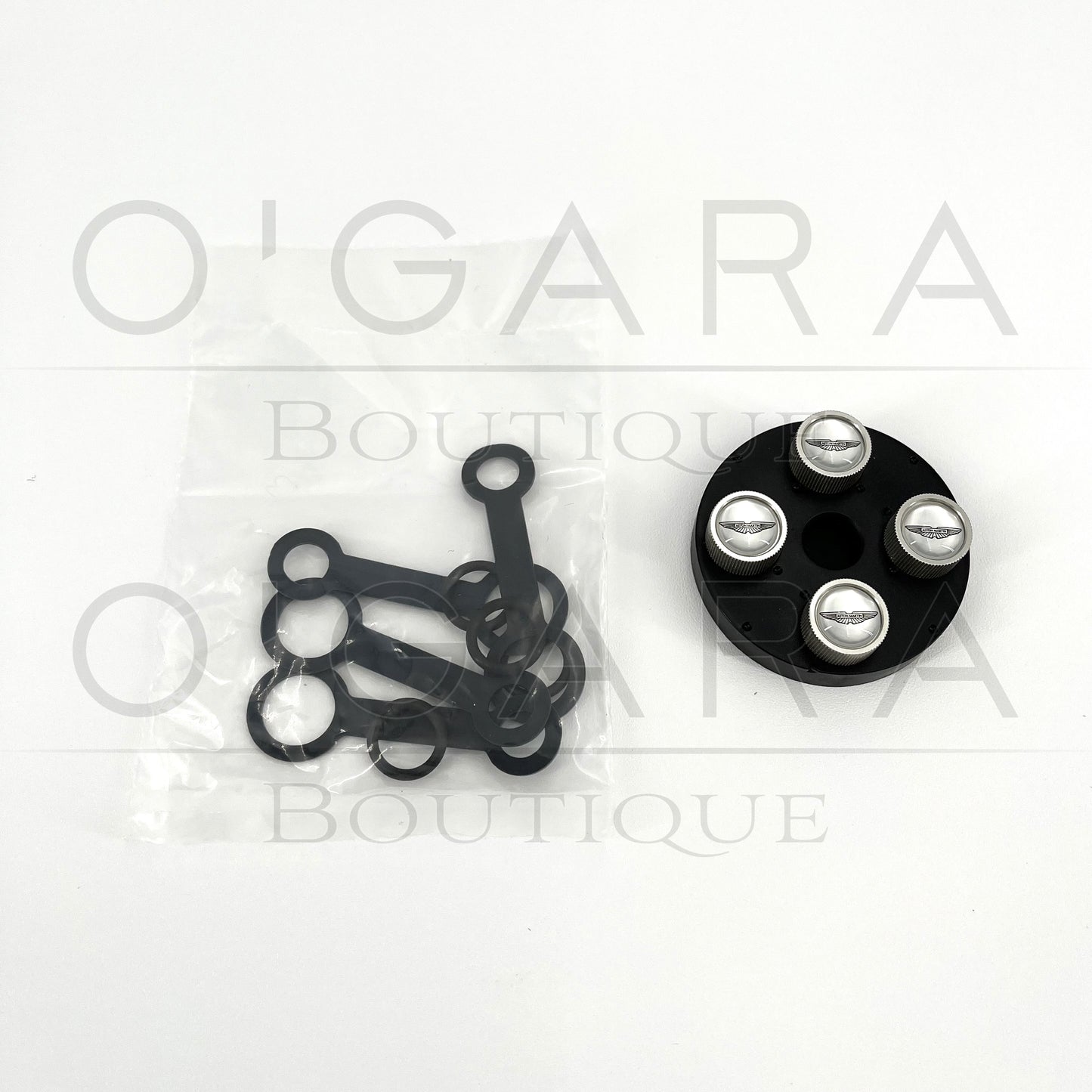 36-28889-PK Aston Martin DBS DB11 DB9 DB7 DB12 Vanquish DBX SUV Valve Stem Caps with Logo OEM Genuine Accessories Accessory Vehicle Supercars Sportscar Car Care Essential Essentials
