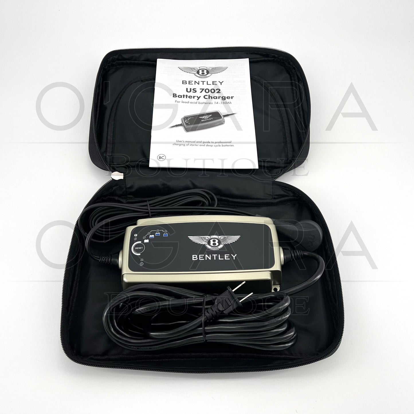 3Y0915685A Bentley GT GTC Convertible Continental Flying Spur Bentayga V8 W12 Battery Charger & Maintainer Genuine OEM Accessories Accessory Vehicle Trickle Travel Storage Park Parking Supercars Sportscar Maintenance Automatic Car Care Essential Essentials