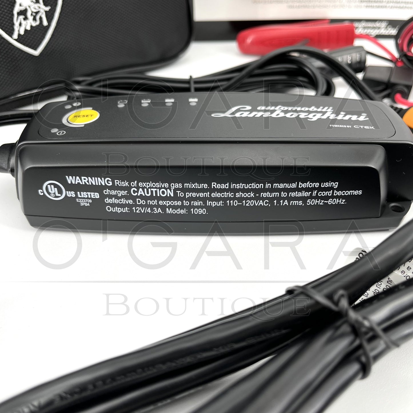 400093050D Lamborghini Battery Charger Urus Aventador Huracan Revuelto Temerario Murcielago Gallardo Diablo Countach Maintainer Genuine OEM Accessories Accessory Vehicle Trickle Travel Storage Park Parking Supercars Sportscar Maintenance Automatic Car Care Essential Essentials