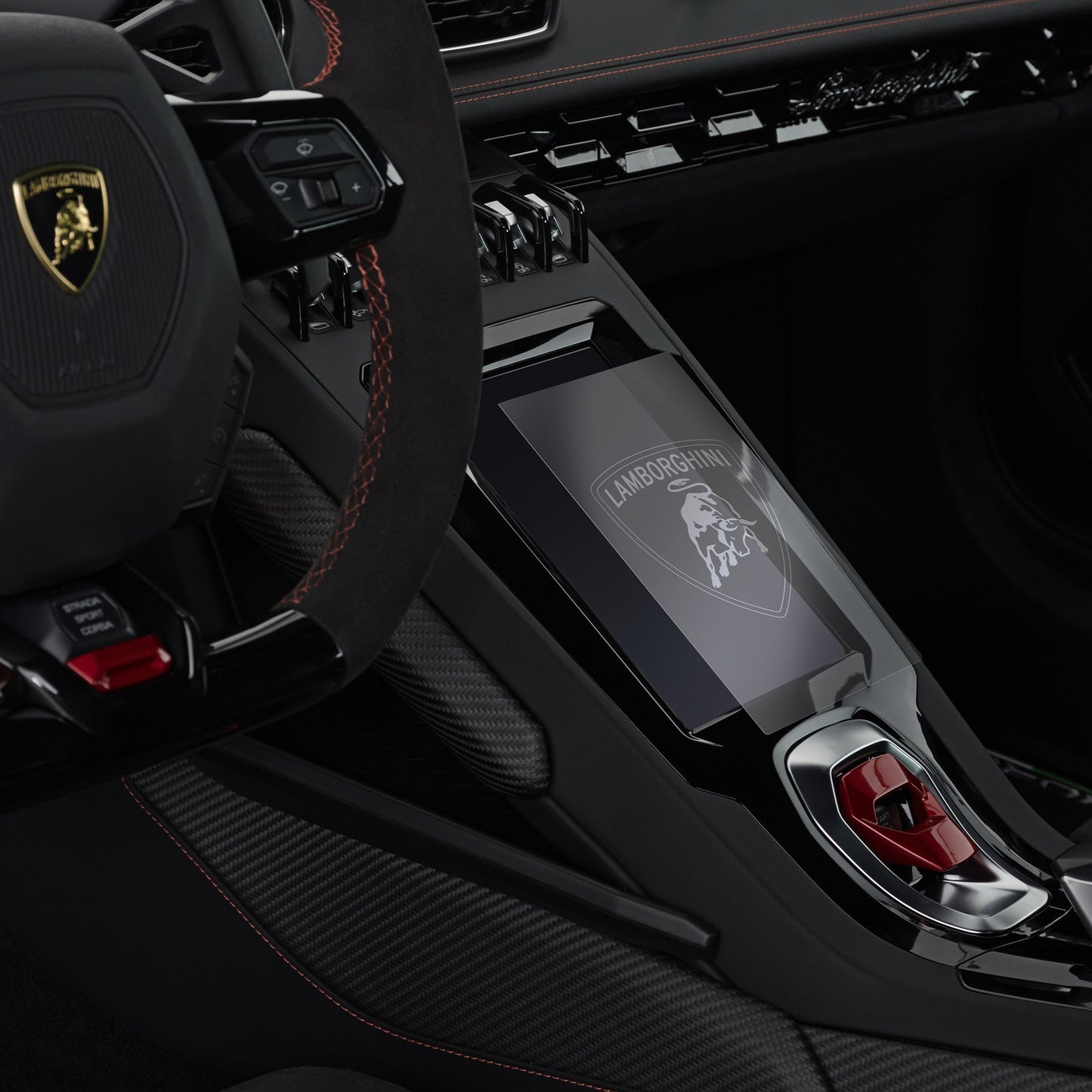 4T0035345 Accessori Originali Lamborghini Huracan STO Tecnica Performante LP610 LP580 EVO Screen Protector Infotainment Protection Care OEM OE Genuine Vehicle Accessory Accessories Essential Essentials Maintenance