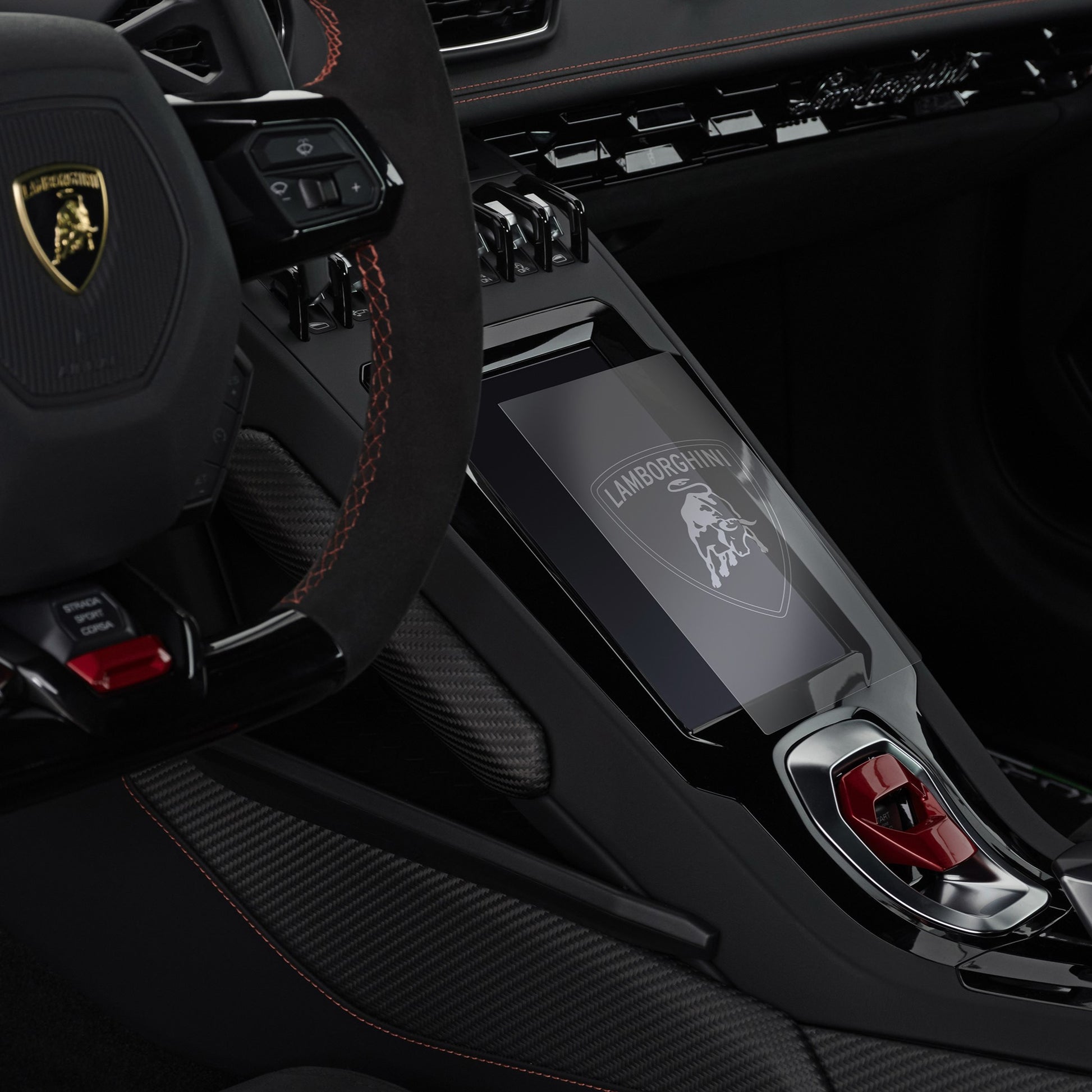 4T0035345 Accessori Originali Lamborghini Huracan STO Tecnica Performante LP610 LP580 EVO Screen Protector Infotainment Protection Care OEM OE Genuine Vehicle Accessory Accessories Essential Essentials Maintenance