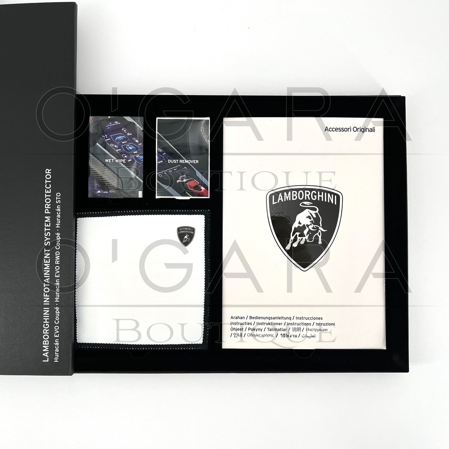 4T0035345 Accessori Originali Lamborghini Huracan STO Tecnica Performante LP610 LP580 EVO Screen Protector Infotainment Protection Care OEM OE Genuine Vehicle Accessory Accessories Essential Essentials Maintenance