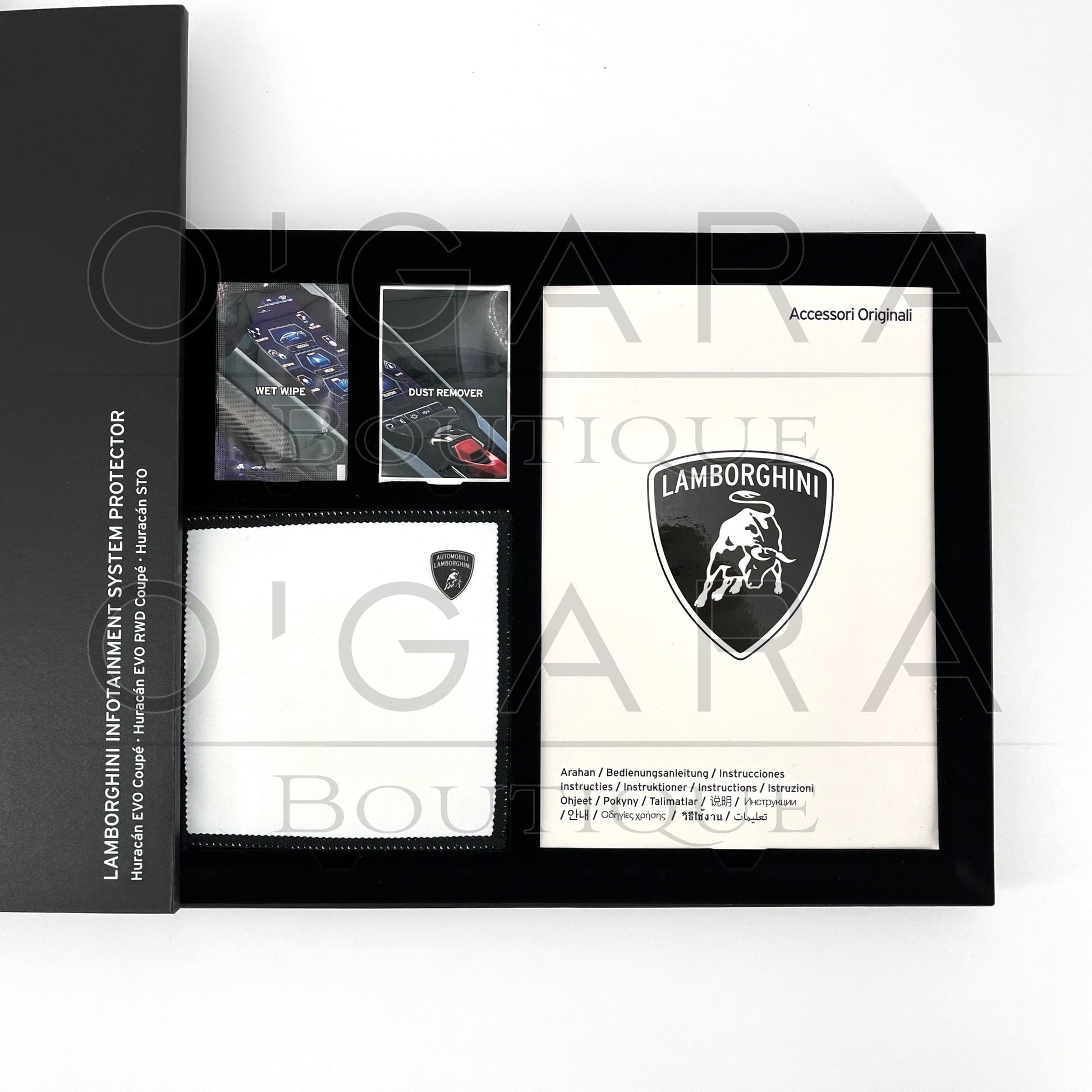 4T0035345 Accessori Originali Lamborghini Huracan STO Tecnica Performante LP610 LP580 EVO Screen Protector Infotainment Protection Care OEM OE Genuine Vehicle Accessory Accessories Essential Essentials Maintenance