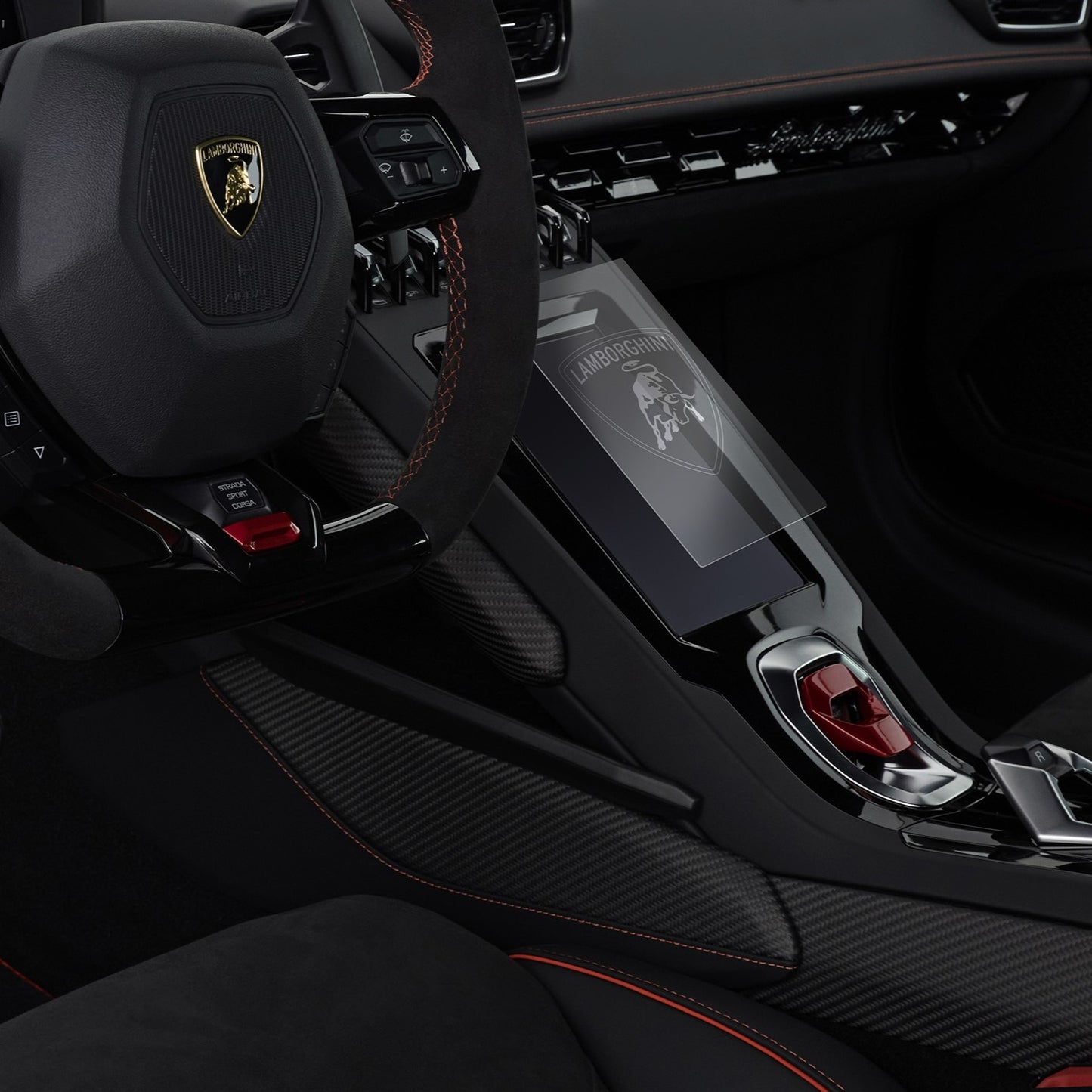 4T0035345 Accessori Originali Lamborghini Huracan STO Tecnica Performante LP610 LP580 EVO Screen Protector Infotainment Protection Care OEM OE Genuine Vehicle Accessory Accessories Essential Essentials Maintenance