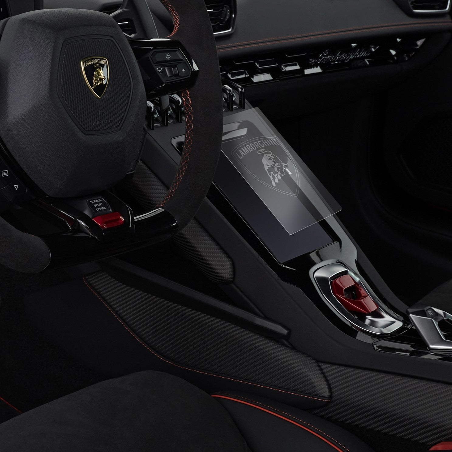 4T0035345 Accessori Originali Lamborghini Huracan STO Tecnica Performante LP610 LP580 EVO Screen Protector Infotainment Protection Care OEM OE Genuine Vehicle Accessory Accessories Essential Essentials Maintenance