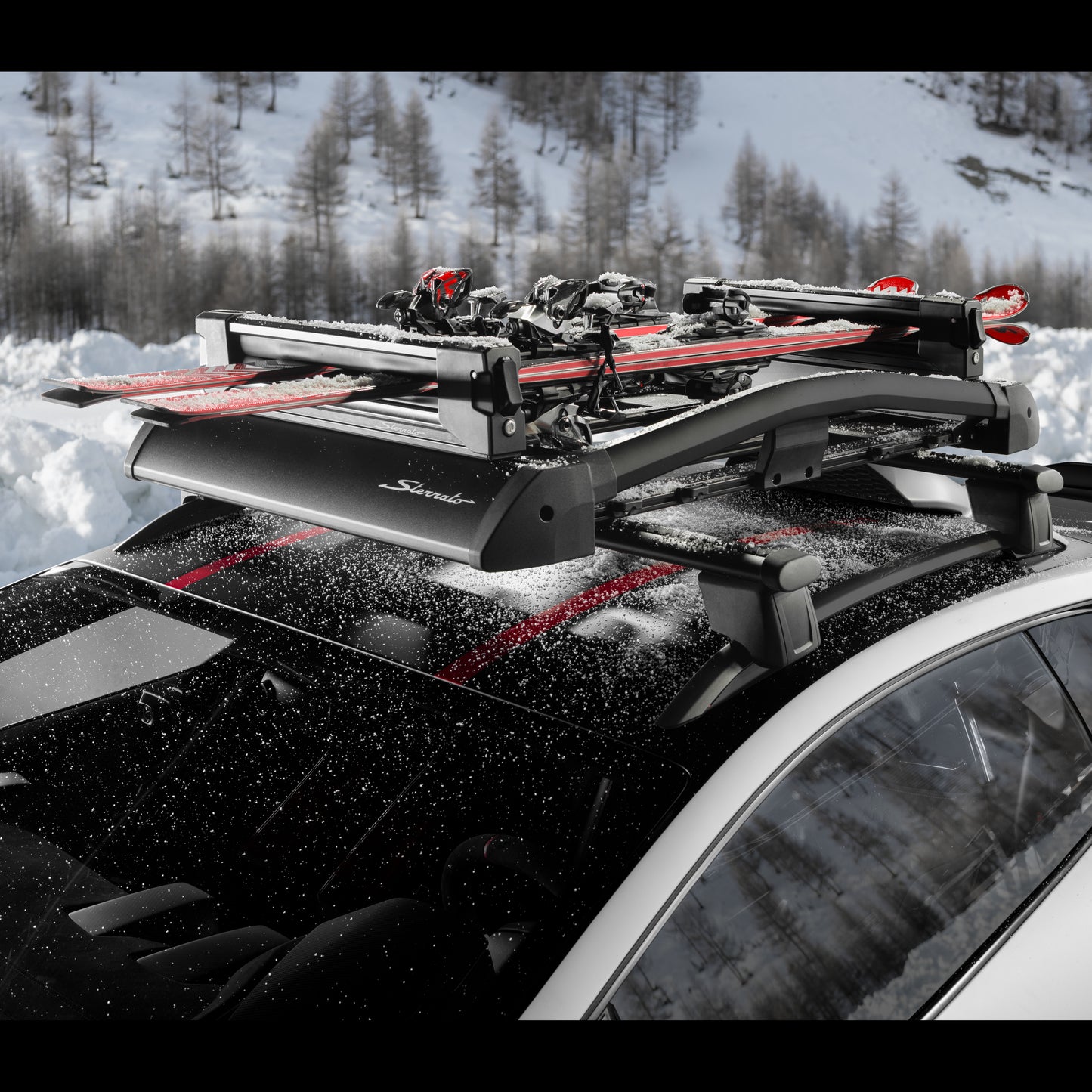 4T0071108 Lamborghini Huracan Sterrato Ski and Snow Snowboard Rack Carrier Vacation Roof Basket Crossbars Cross Bars Rack Rails Box OE OEM Genuine Vehicle Car Accessory Accessories Travel Storage Exterior Exteriors Luxury Sportscar Supercars SUV