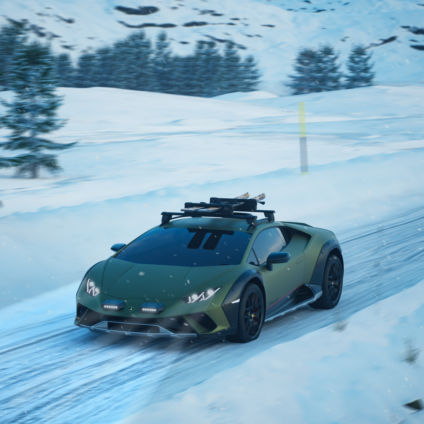 4T0071108 Lamborghini Huracan Sterrato Ski and Snow Snowboard Rack Carrier Vacation Roof Basket Crossbars Cross Bars Rack Rails Box OE OEM Genuine Vehicle Car Accessory Accessories Travel Storage Exterior Exteriors Luxury Sportscar Supercars SUV
