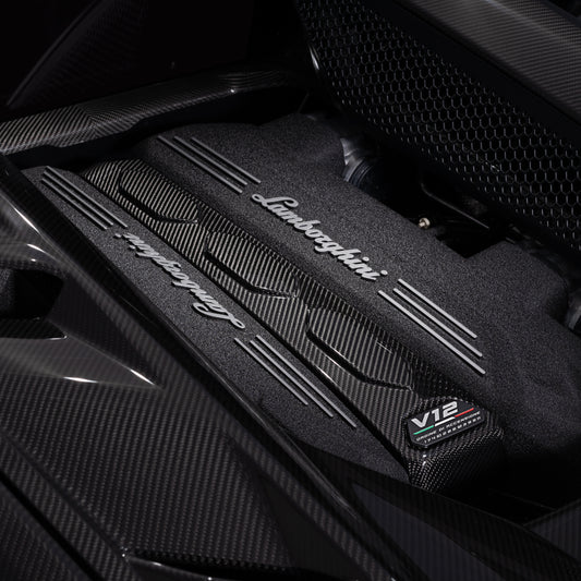 47B103927 47B103927A Lamborghini Revuelto Carbon Fiber Engine Bonnet Hood Cover Shiny Matt Matte Vehicle Accessories Accessory Luxury Sportscar Car Luxury Exterior Design Italian Italy V12