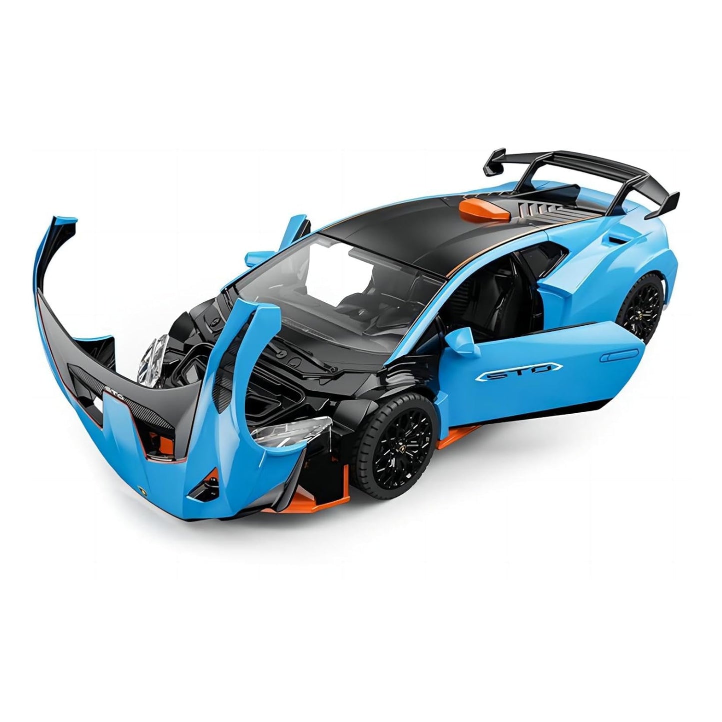 1:32 1/32 Scale Diecast Die Cast Lamborghini Huracan STO Blu Blue Rastar Special Edition Racing Track Hypercar Supercar Toy Car Kids Children Collectible Collectibles