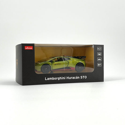 1:32 1/32 Scale Diecast Die Cast Lamborghini Huracan STO Green Verde Citrea Rastar Special Edition Racing Track Hypercar Supercar Toy Car Kids Children Collectible Collectibles
