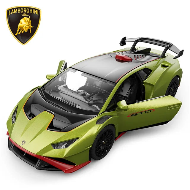 1:32 1/32 Scale Diecast Die Cast Lamborghini Huracan STO Green Verde Citrea Rastar Special Edition Racing Track Hypercar Supercar Toy Car Kids Children Collectible Collectibles