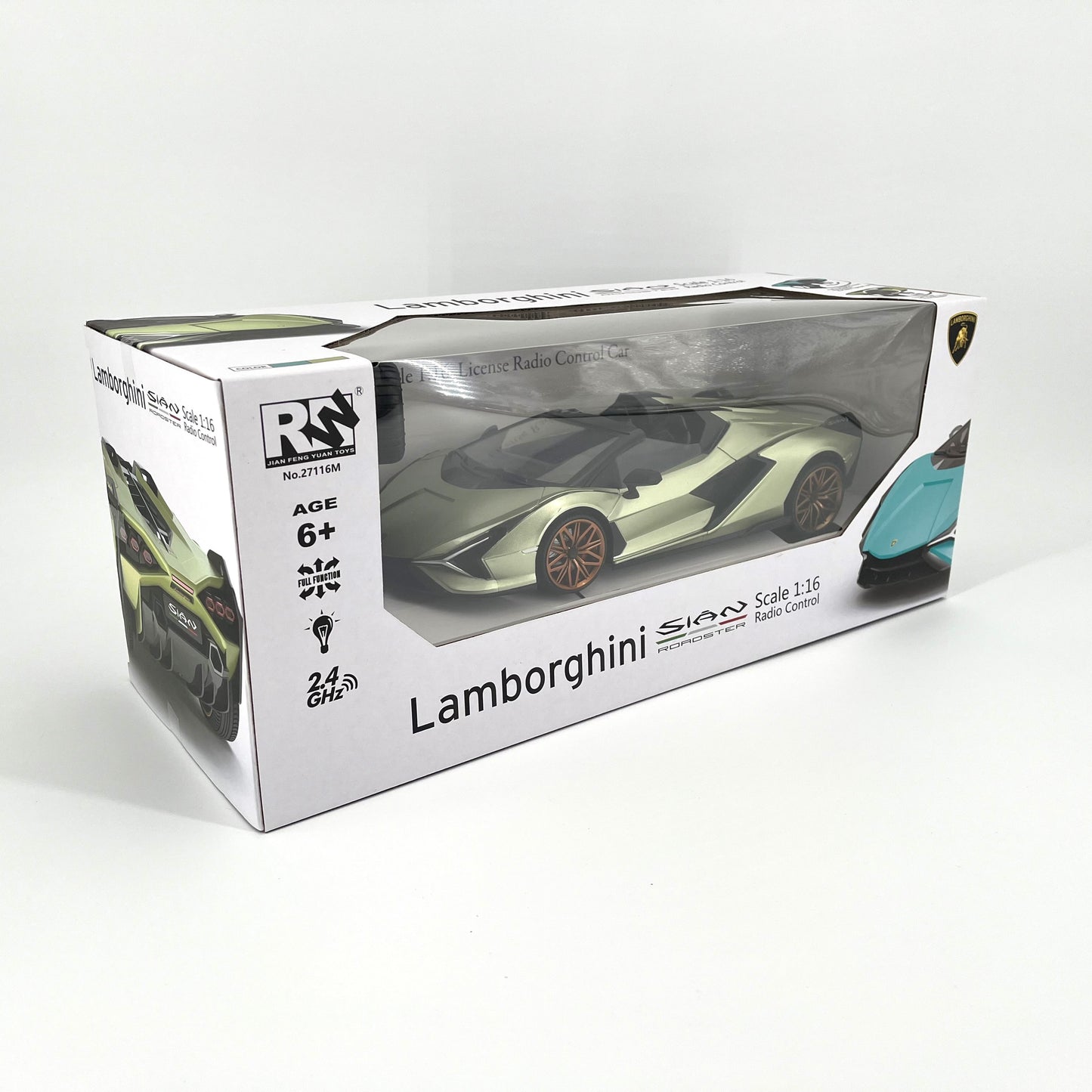1:12 Scale RC Lamborghini Sian Roadster Convertible Racing Hypercar Supercar Radio Controlled Toy Car Kids Children