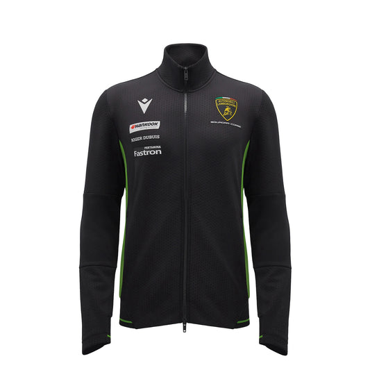 16440PLB000 Automobili Lamborghini Squadra Corse Super Trofeo Full Zip Men Sweatshirt Black Italy Italian Macron Merchandise Merch O'Gara OGara Beverly Hills Gift Gifts Ideas Green