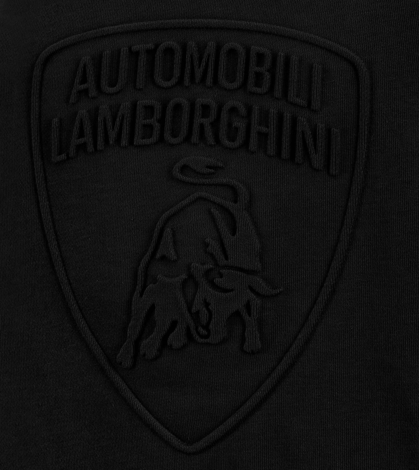 Lamborghini Sweatshirt BLACK with Embossed Shield Logo