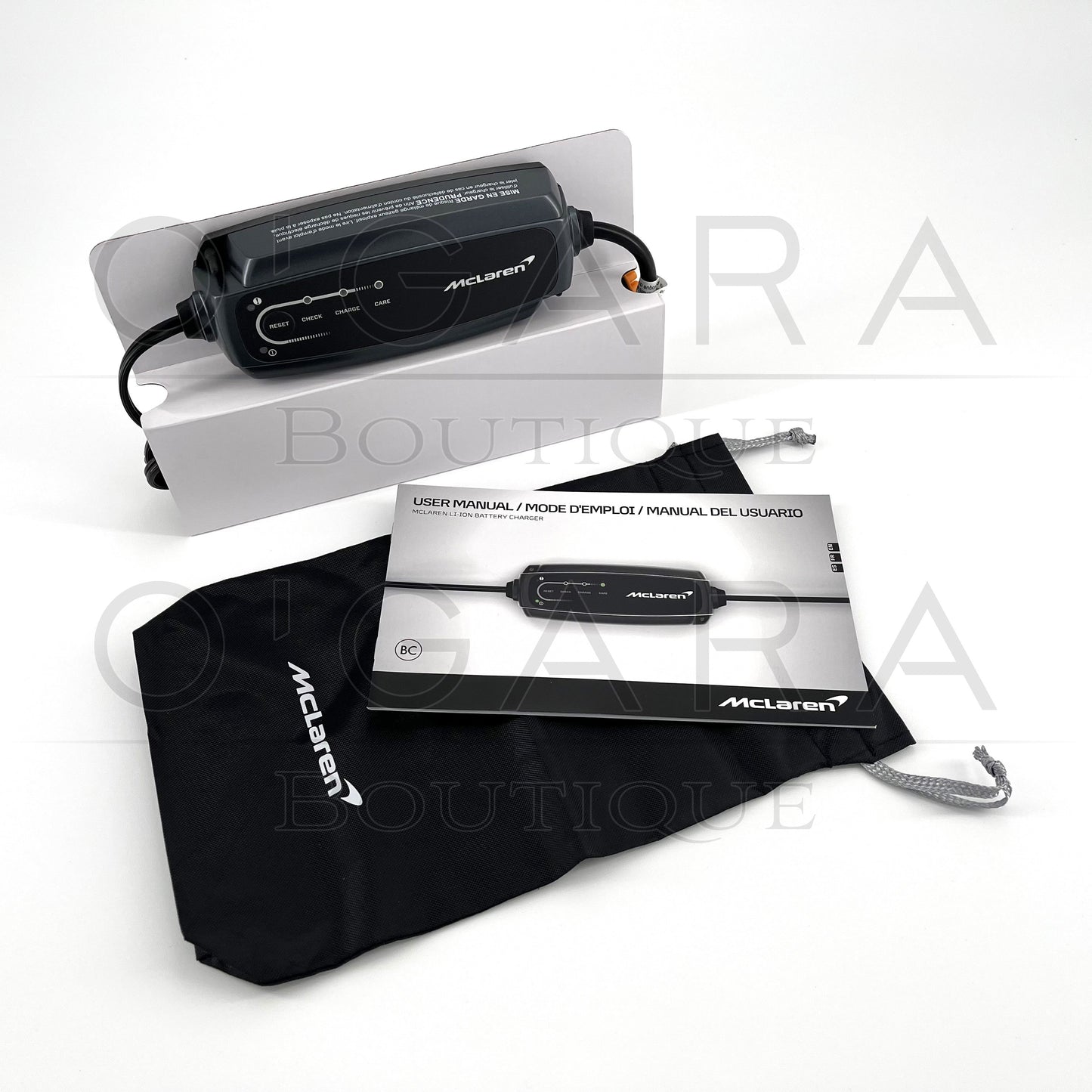 1222MA668GP McLaren 12V Battery Charger & Maintainer Genuine OEM Accessories Accessory Vehicle Trickle Travel Storage Park Parking Supercars Sportscar Maintenance Automatic Car Care Essential Essentials