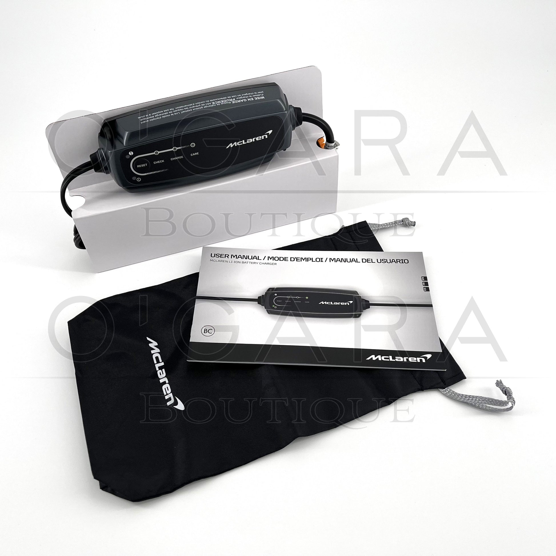 1222MA668GP McLaren 12V Battery Charger & Maintainer Genuine OEM Accessories Accessory Vehicle Trickle Travel Storage Park Parking Supercars Sportscar Maintenance Automatic Car Care Essential Essentials