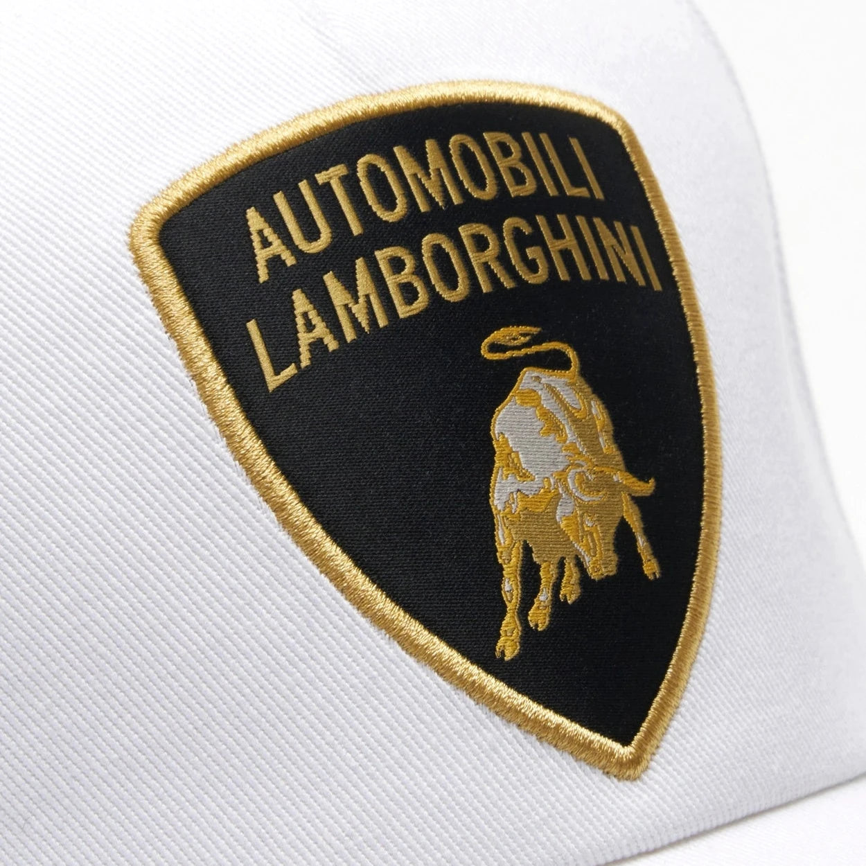 Lamborghini Gold Shield Cap White