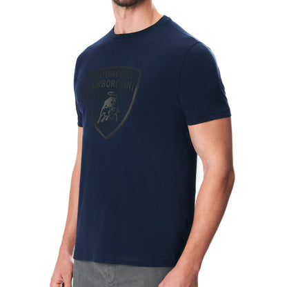 Lamborghini Big Shield Men T-Shirt Navy