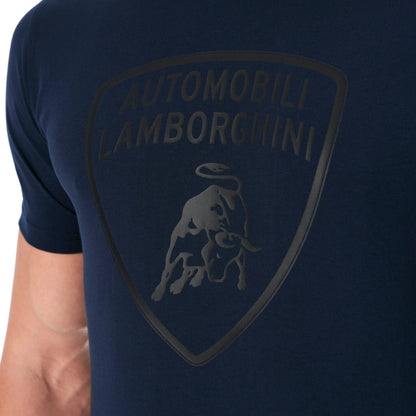 Lamborghini Big Shield Men T-Shirt Navy