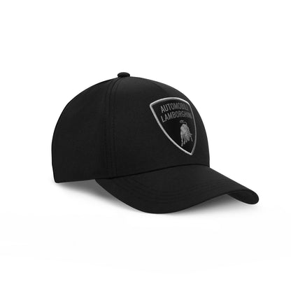 Lamborghini Silver Shield Cap Black