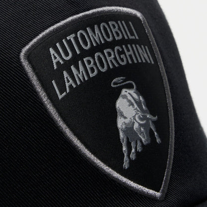 Lamborghini Silver Shield Cap Black