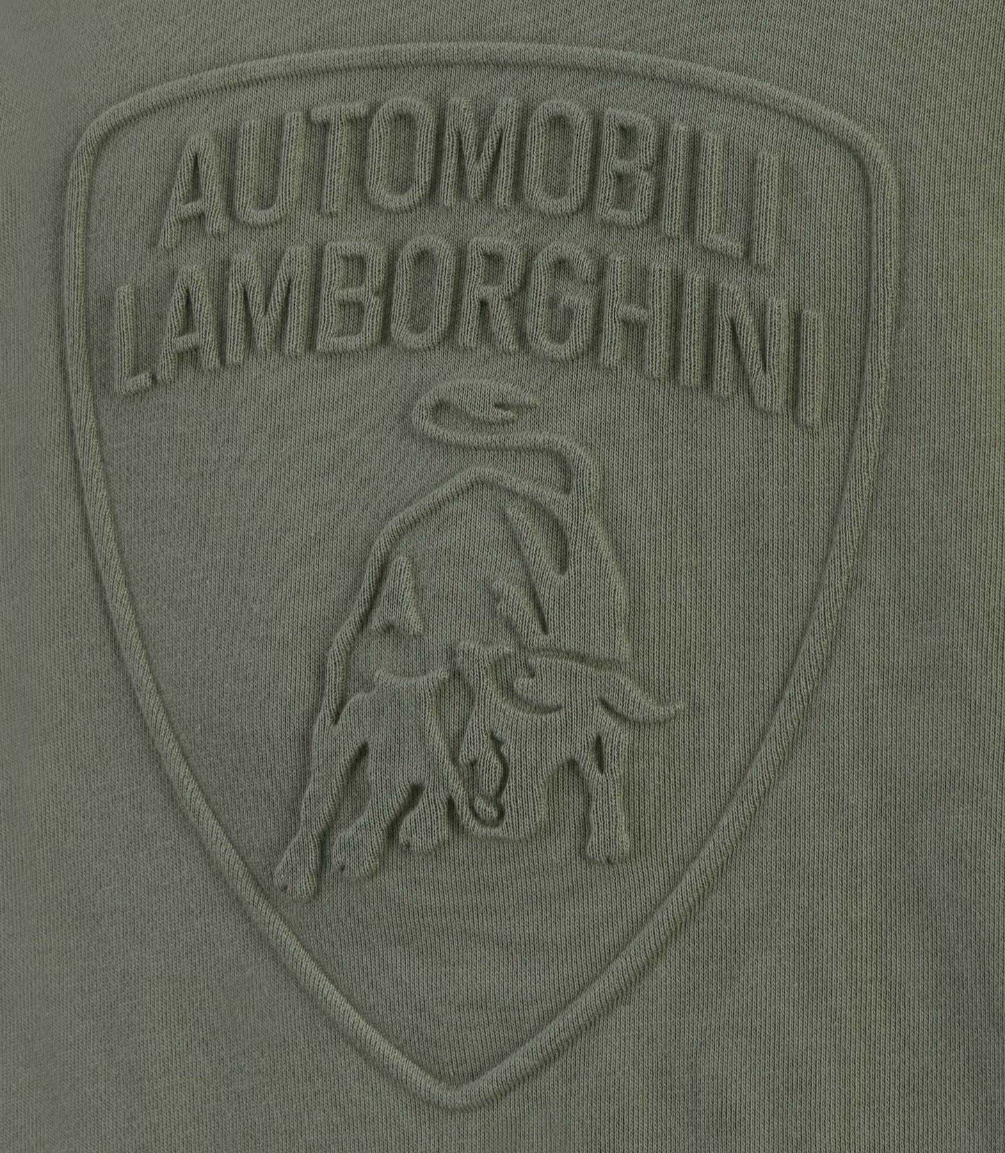 Lamborghini Sweatshirt TURBINE GREEN with Embossed Shield Logo