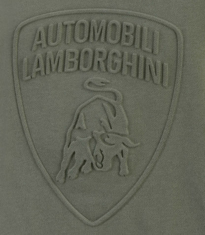 Lamborghini Sweatshirt TURBINE GREEN with Embossed Shield Logo
