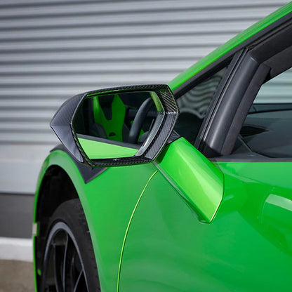 Lamborghini Huracan Shiny Carbon Fiber Mirror Caps