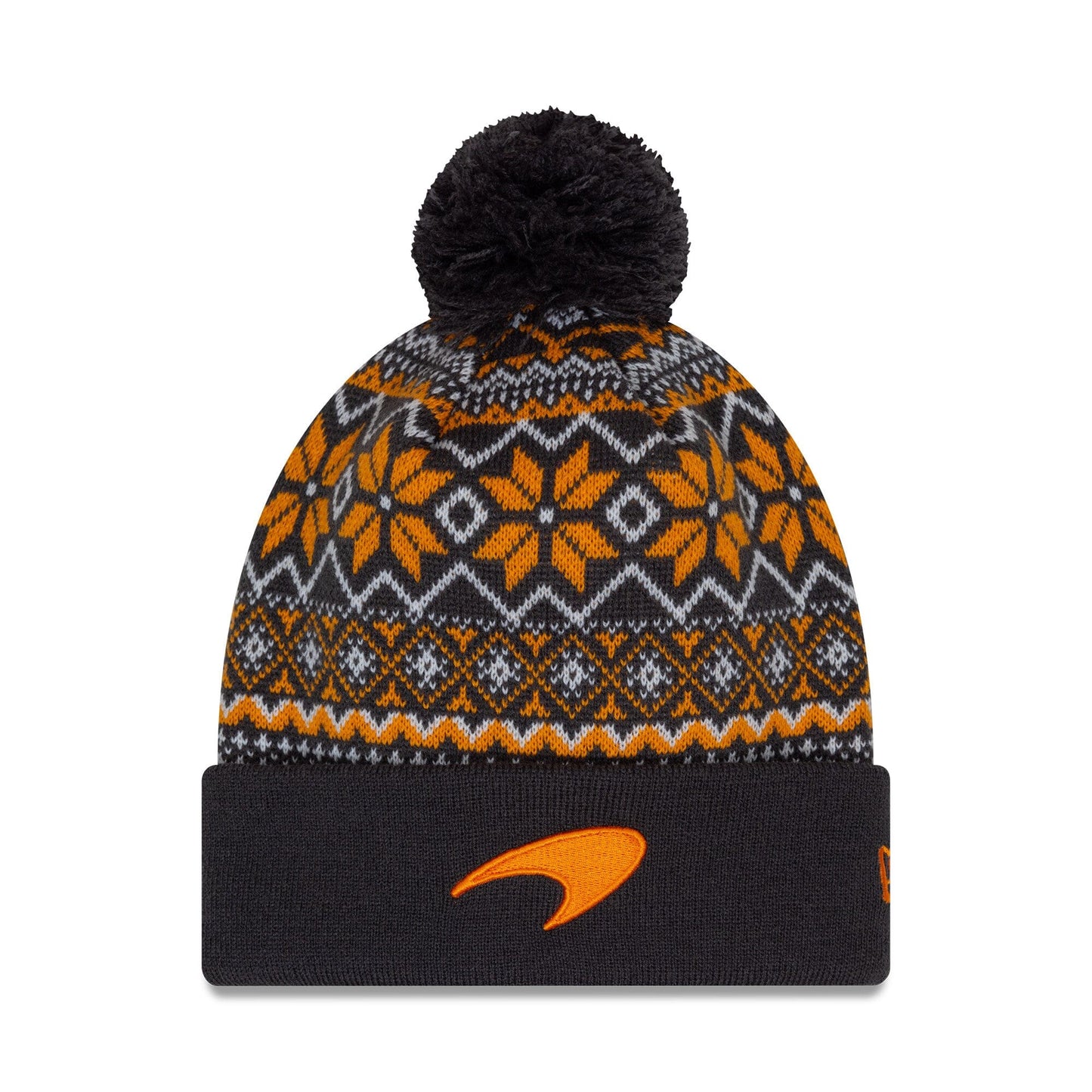 McLaren F1 New Era Limited Edition Holiday Cuff Bobble Beanie - Anthracite