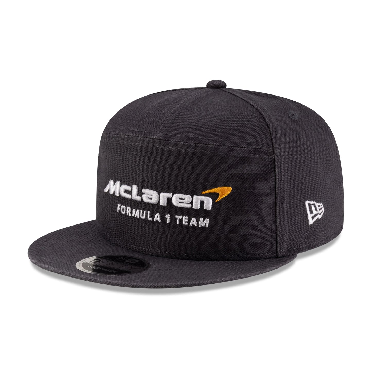 McLaren F1 New Era 9Fifty Split Panel Flat Brim Hat Phantom Gray