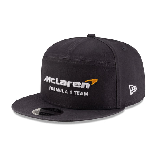 McLaren F1 New Era 9Fifty Split Panel Flat Brim Hat Phantom Gray