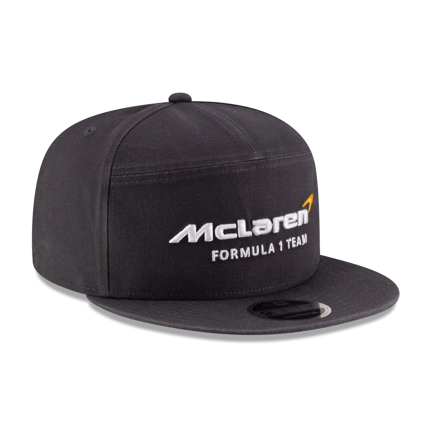 McLaren F1 New Era 9Fifty Split Panel Flat Brim Hat Phantom Gray