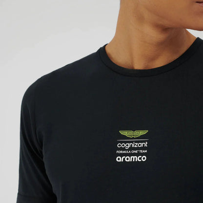 Aston Martin Cognizant F1 Men's Lifestyle Logo T-Shirt Black