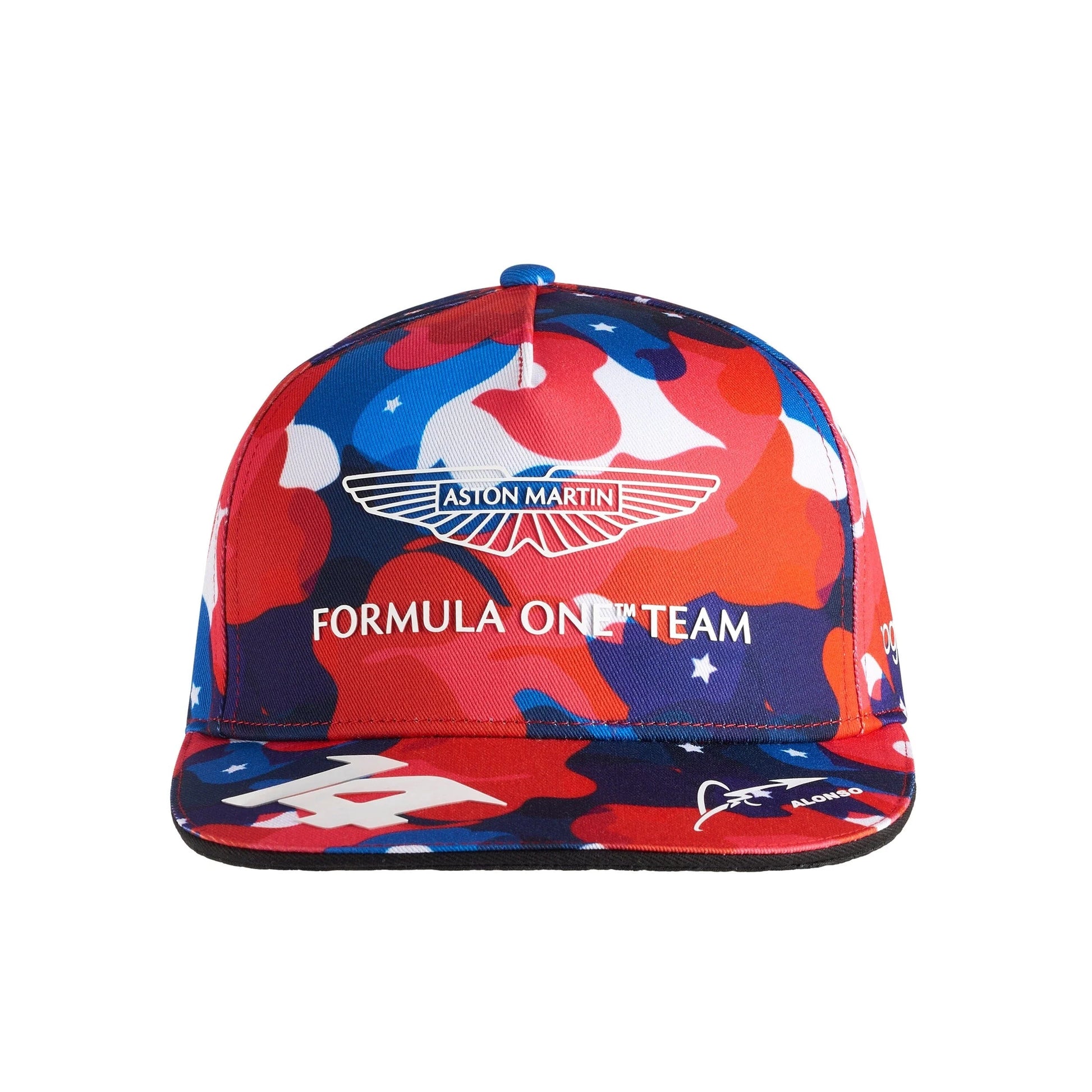 AMA23HEA29 Aston Martin F1 Formula 1 Kimoa Camo USA United States of America Special Edition Lance Stroll Fernando Alonso Cognizant Team Hat Baseball Cap Clothing Apparel Lifestyle Merchandise Official Merch