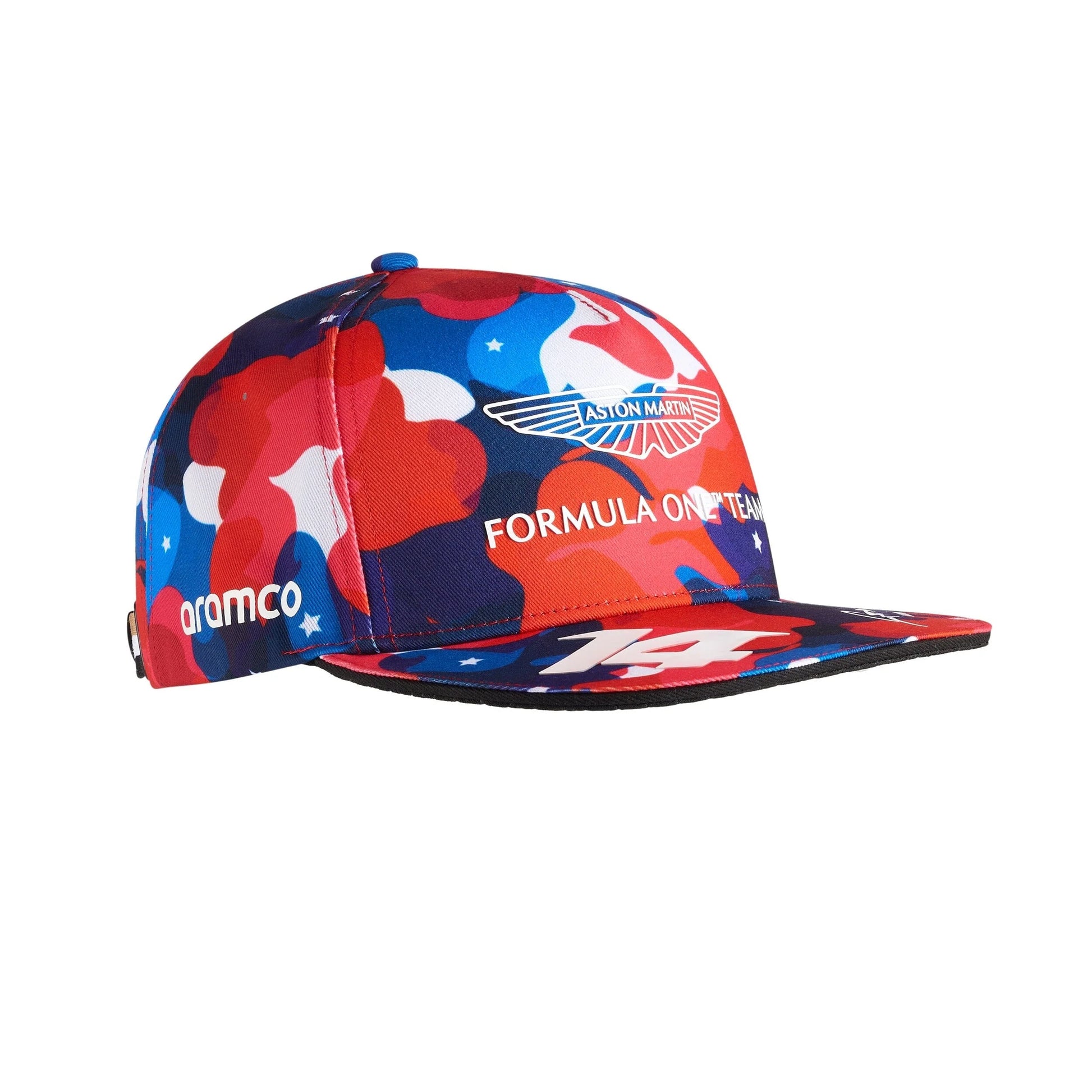 AMA23HEA29 Aston Martin F1 Formula 1 Kimoa Camo USA United States of America Special Edition Lance Stroll Fernando Alonso Cognizant Team Hat Baseball Cap Clothing Apparel Lifestyle Merchandise Official Merch