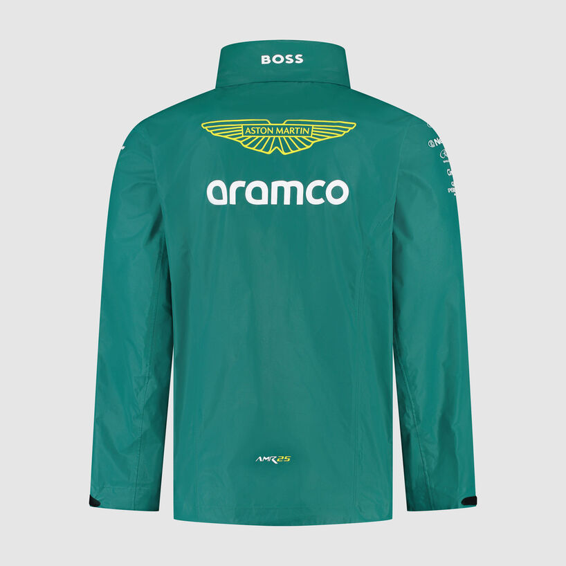 Aston Martin F1 2025 Team Rain Jacket Green