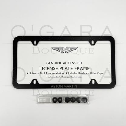 Aston Martin License Plate Frame Black
