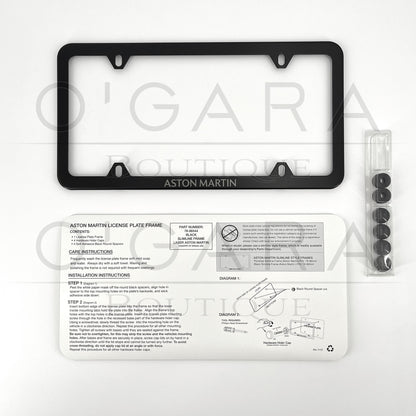 Aston Martin License Plate Frame Black